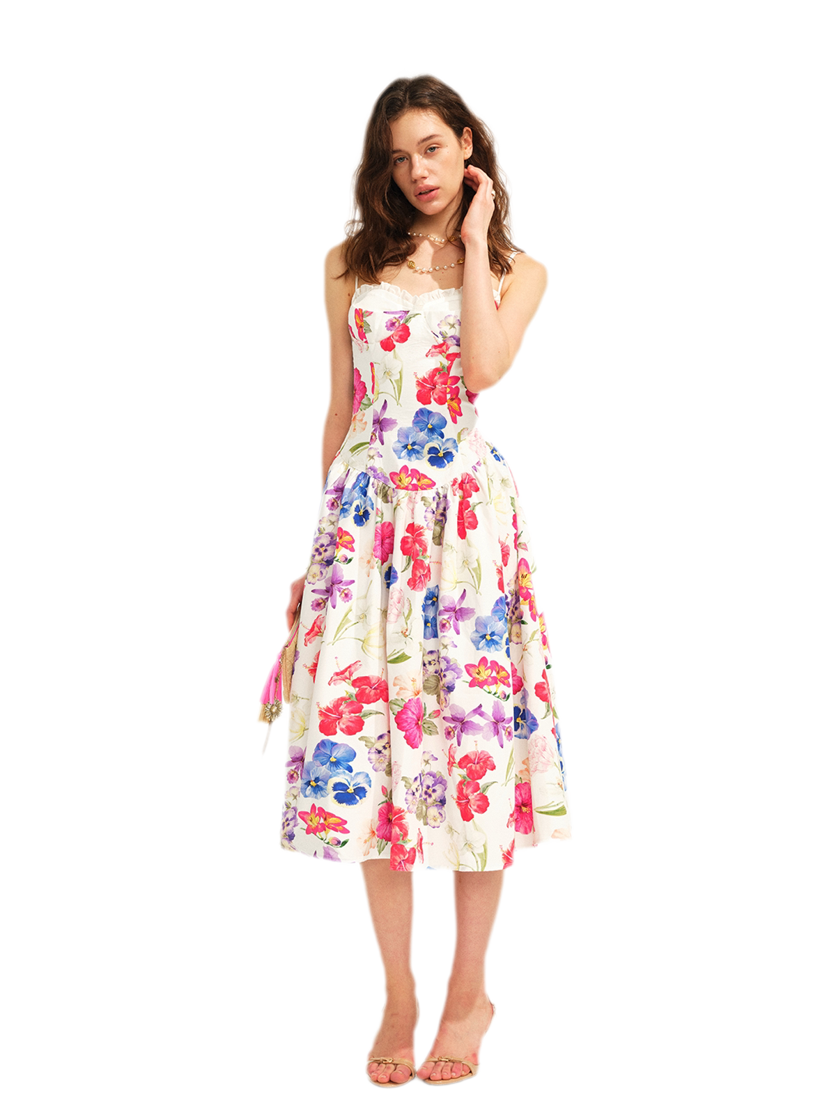 Watercolor Floral Fitted Dress