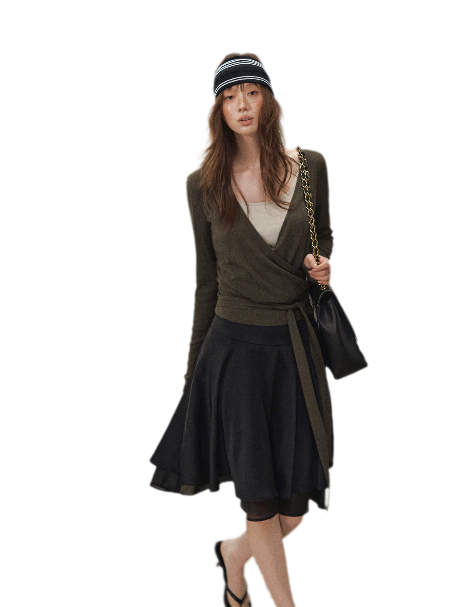Wrap Tie Knit Top