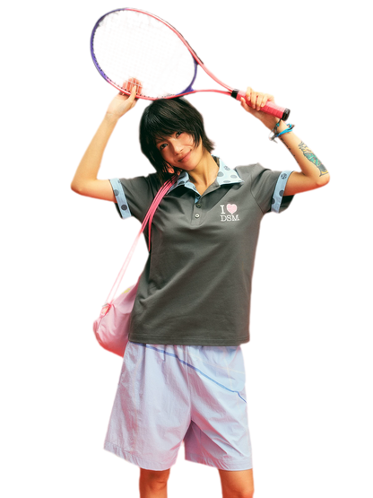 Sorona Polka-Dot Tennis Polo