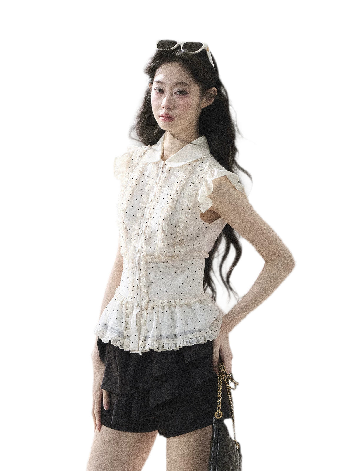 Polka Dot Ruffle Blouse
