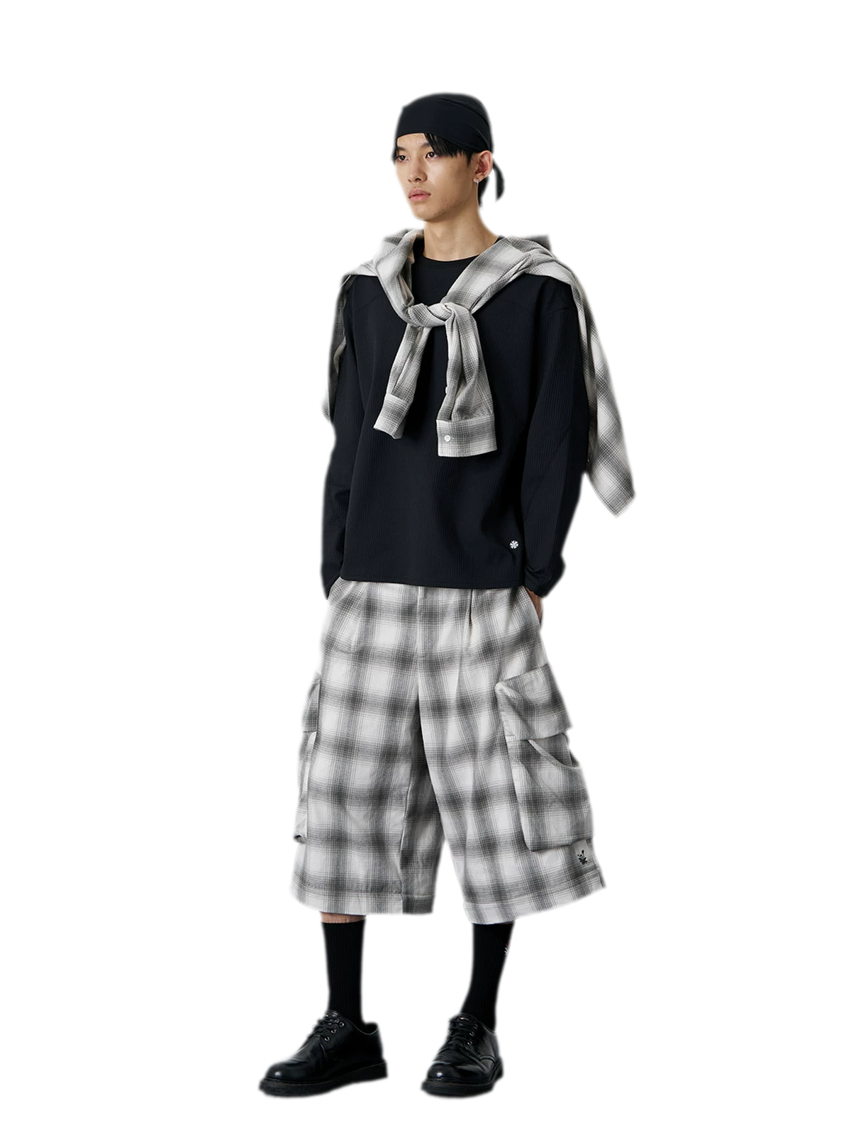 Yarn-Dyed Plaid Convertible Pants