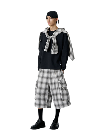 Yarn-Dyed Plaid Convertible Pants