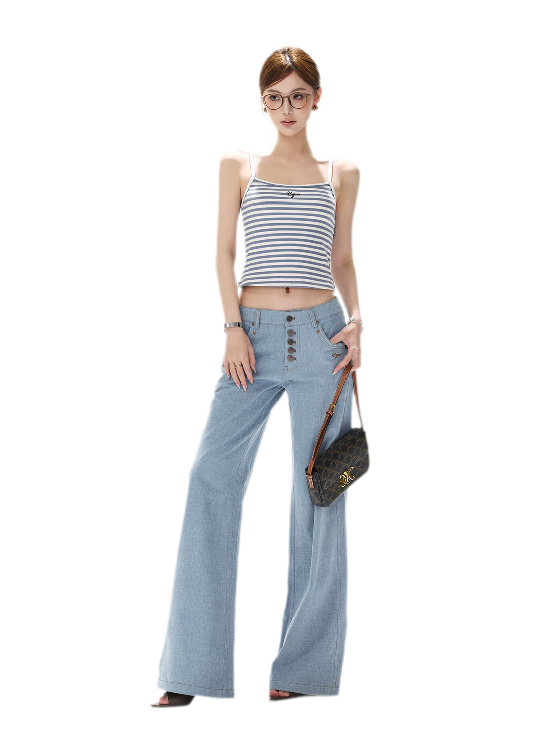 Stripe Cropped Cami Top