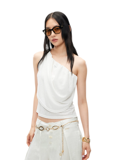 Maria Knit Vest with Twisted Shoulder Strap