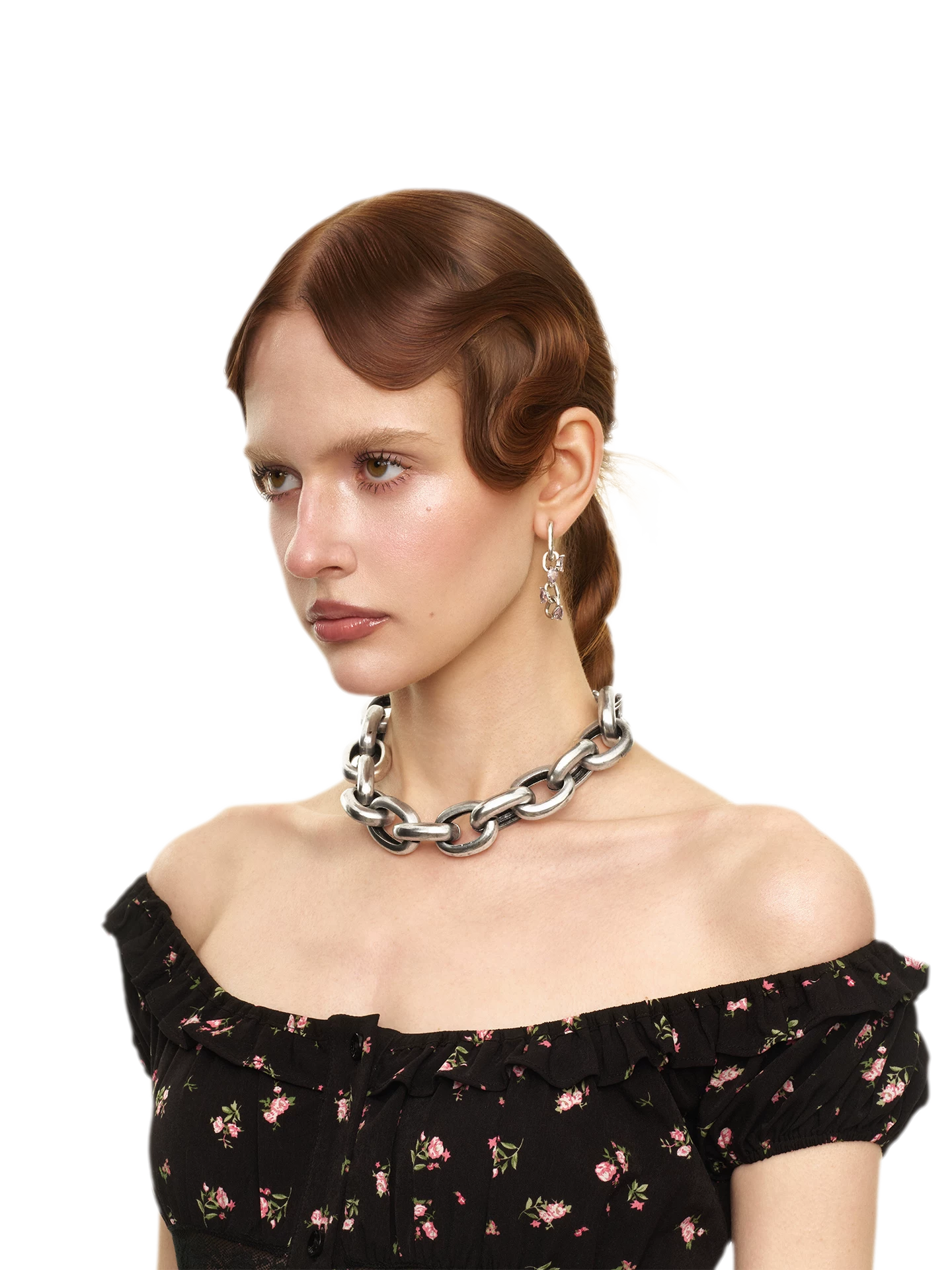 Oval Link Choker Necklace