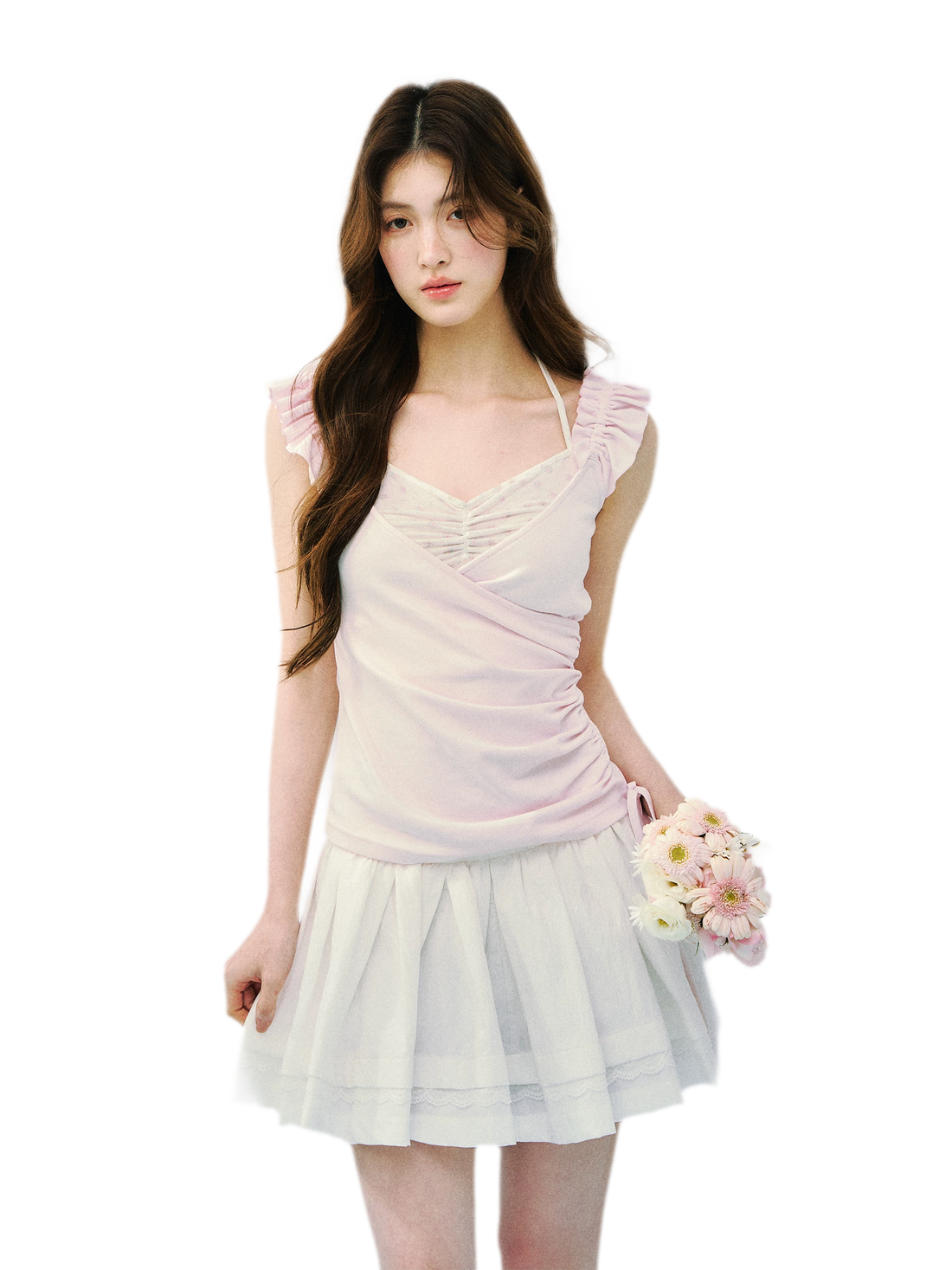 Two-in-One Ruffle Sleeve T-Shirt