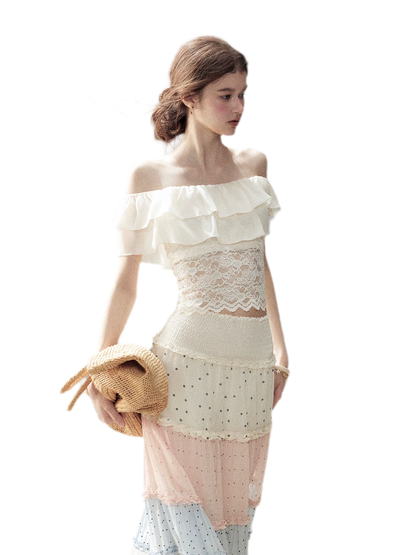 Ruffle Lace Off-Shoulder Top