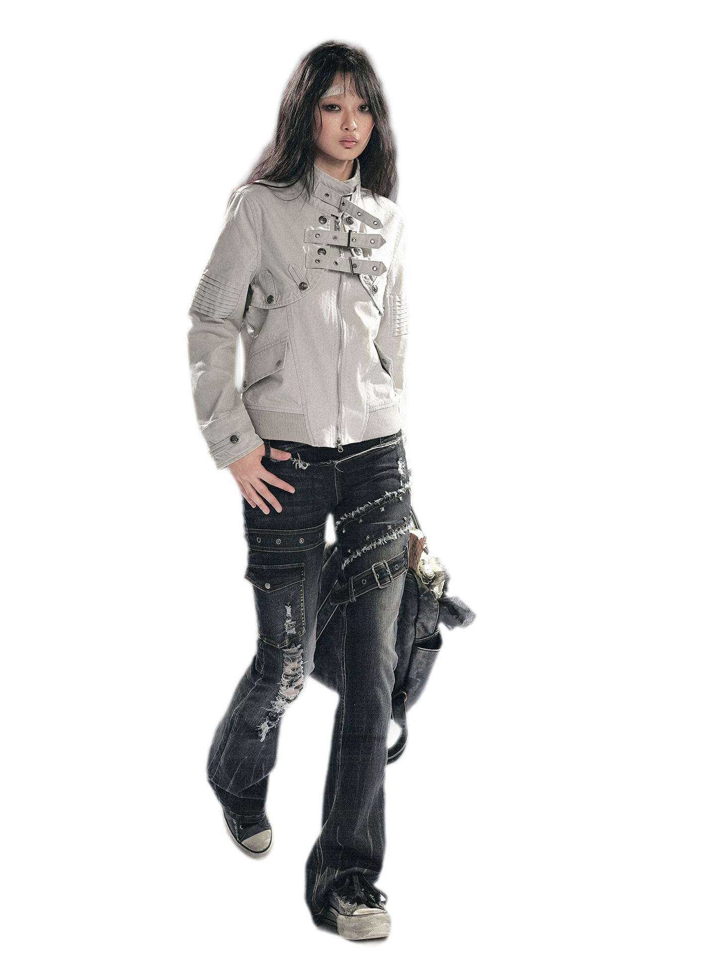 Detachable Washed Short Jacket