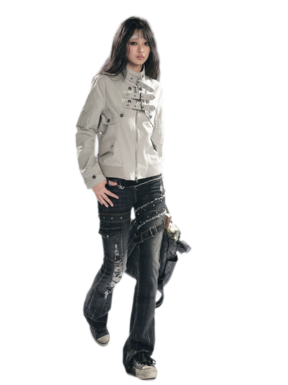 Detachable Washed Short Jacket