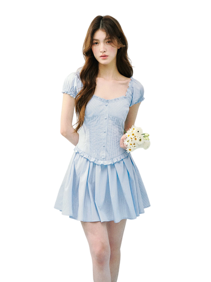 Sea Salt Afternoon Striped Tea Dress