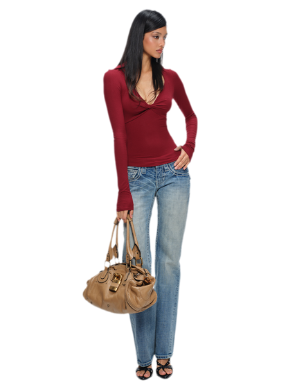 Twisted Knot Slim-Fit Top