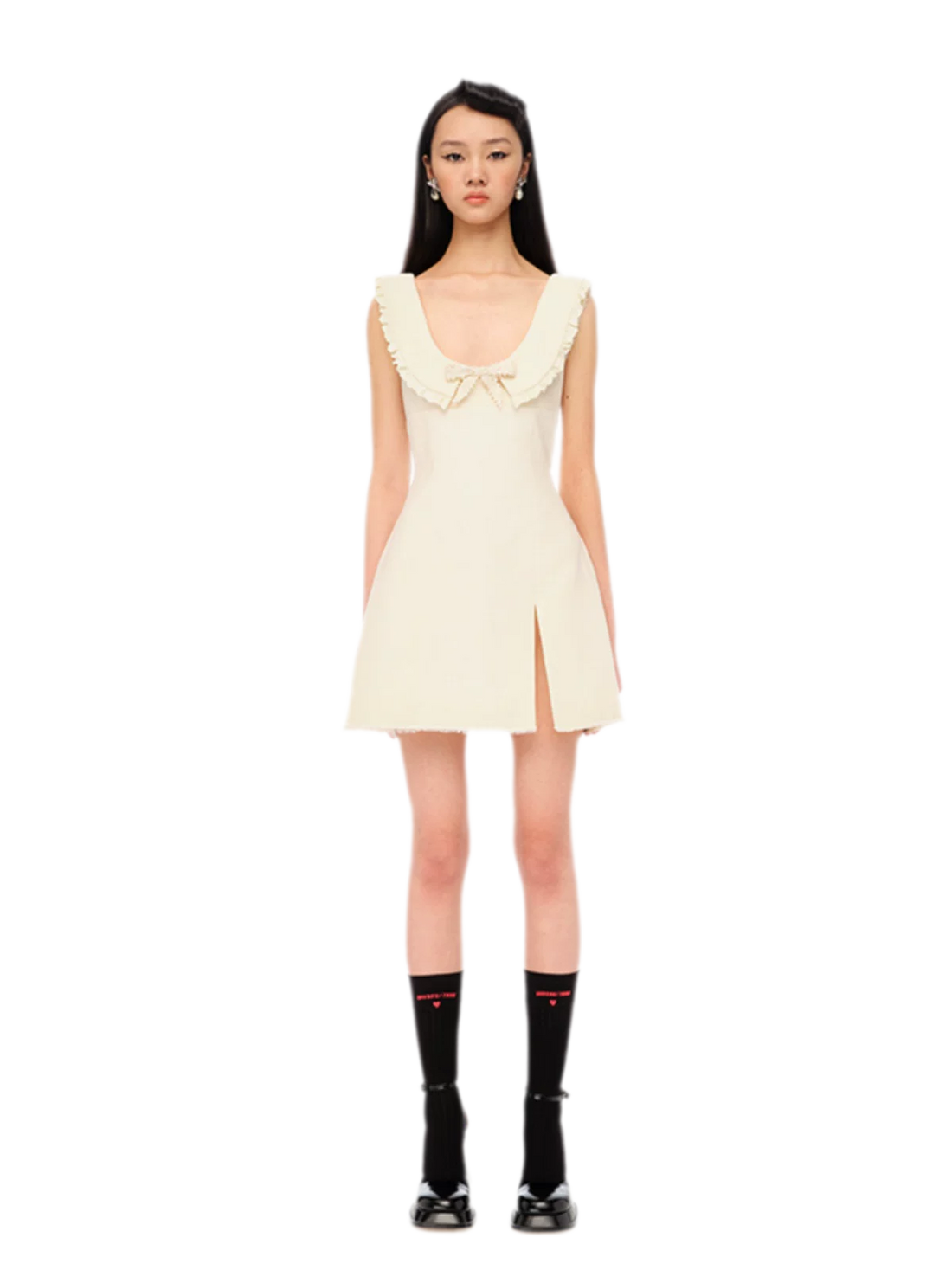 Rhinestone Bow A-Line Dress