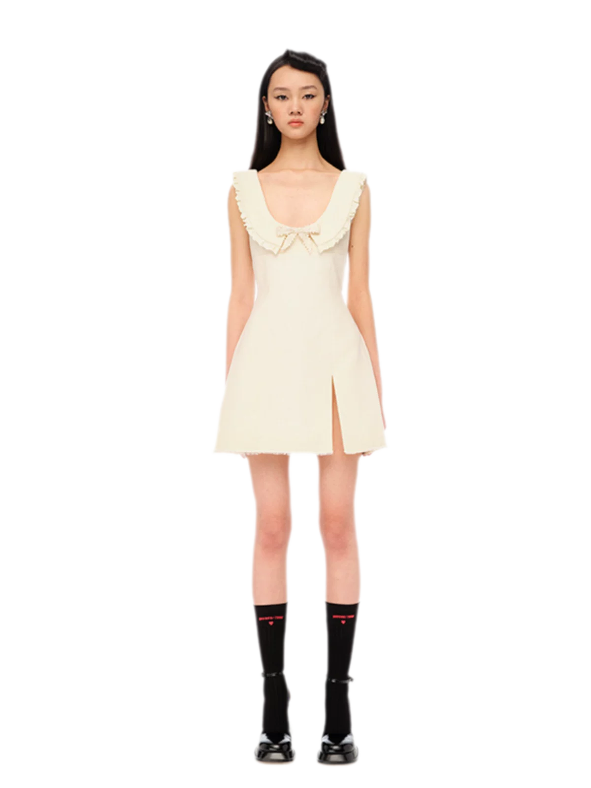 Rhinestone Bow A-Line Dress