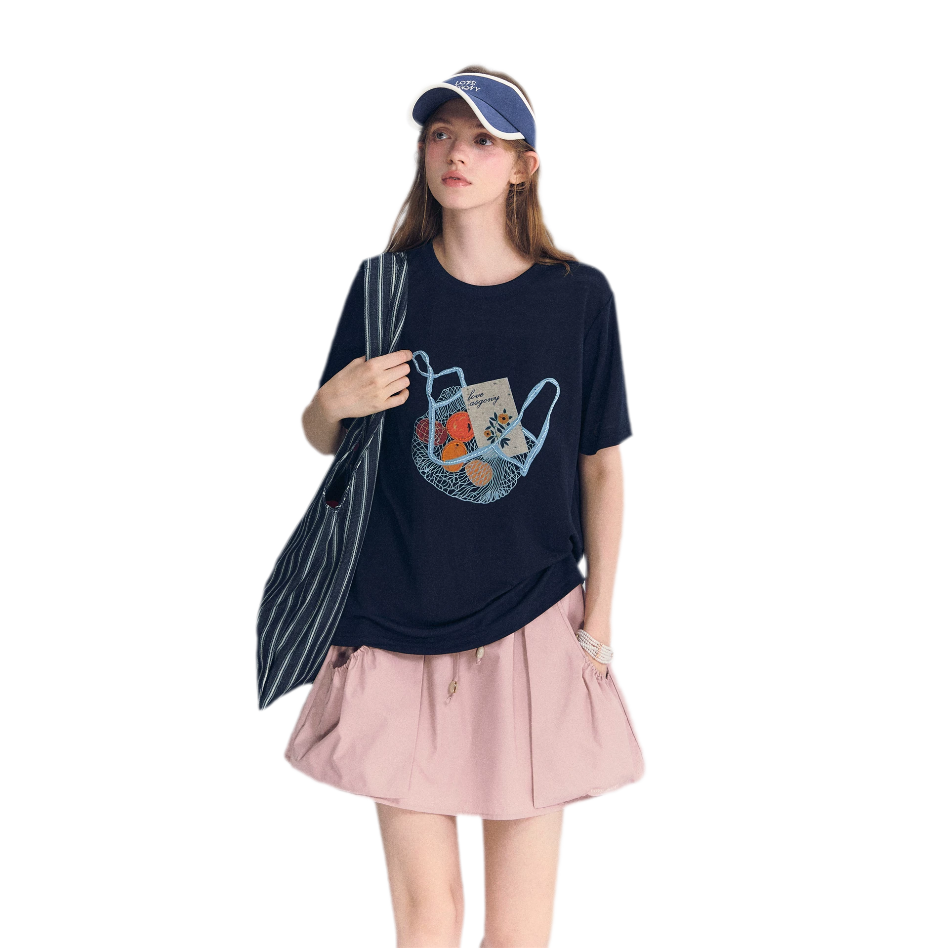 Drawstring A-Line Skirt
