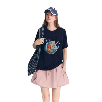 Drawstring A-Line Skirt