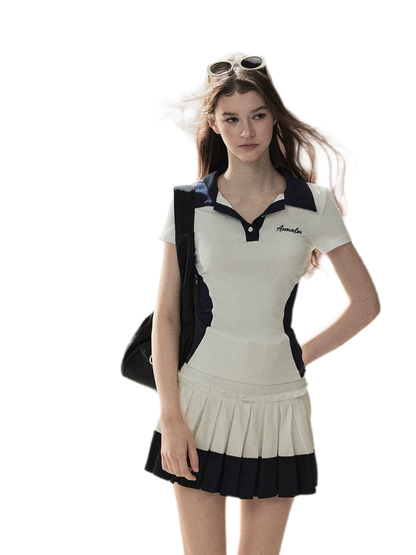 Preppy Knit Skirt Set