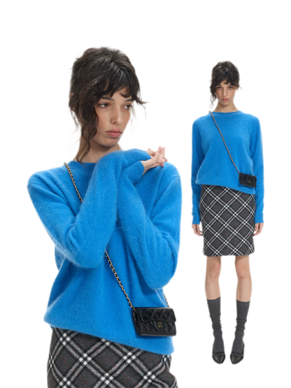 Brushed Knit Crewneck Sweater