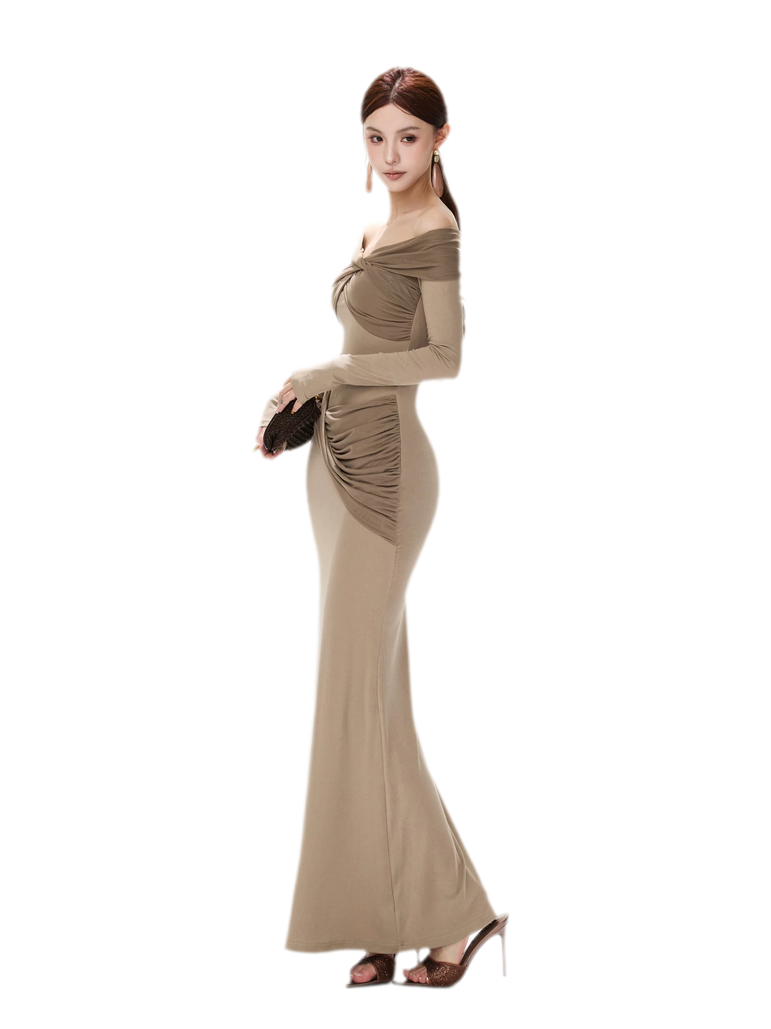 Mesh Twist Mermaid Knit Dress