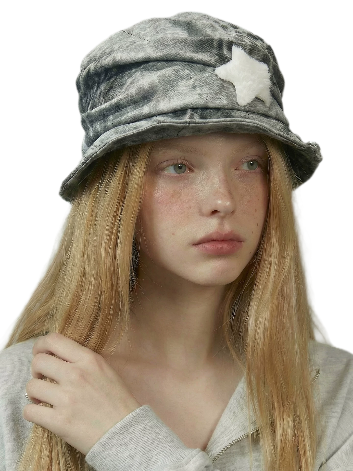 Washed Camouflage Star Patch Hat