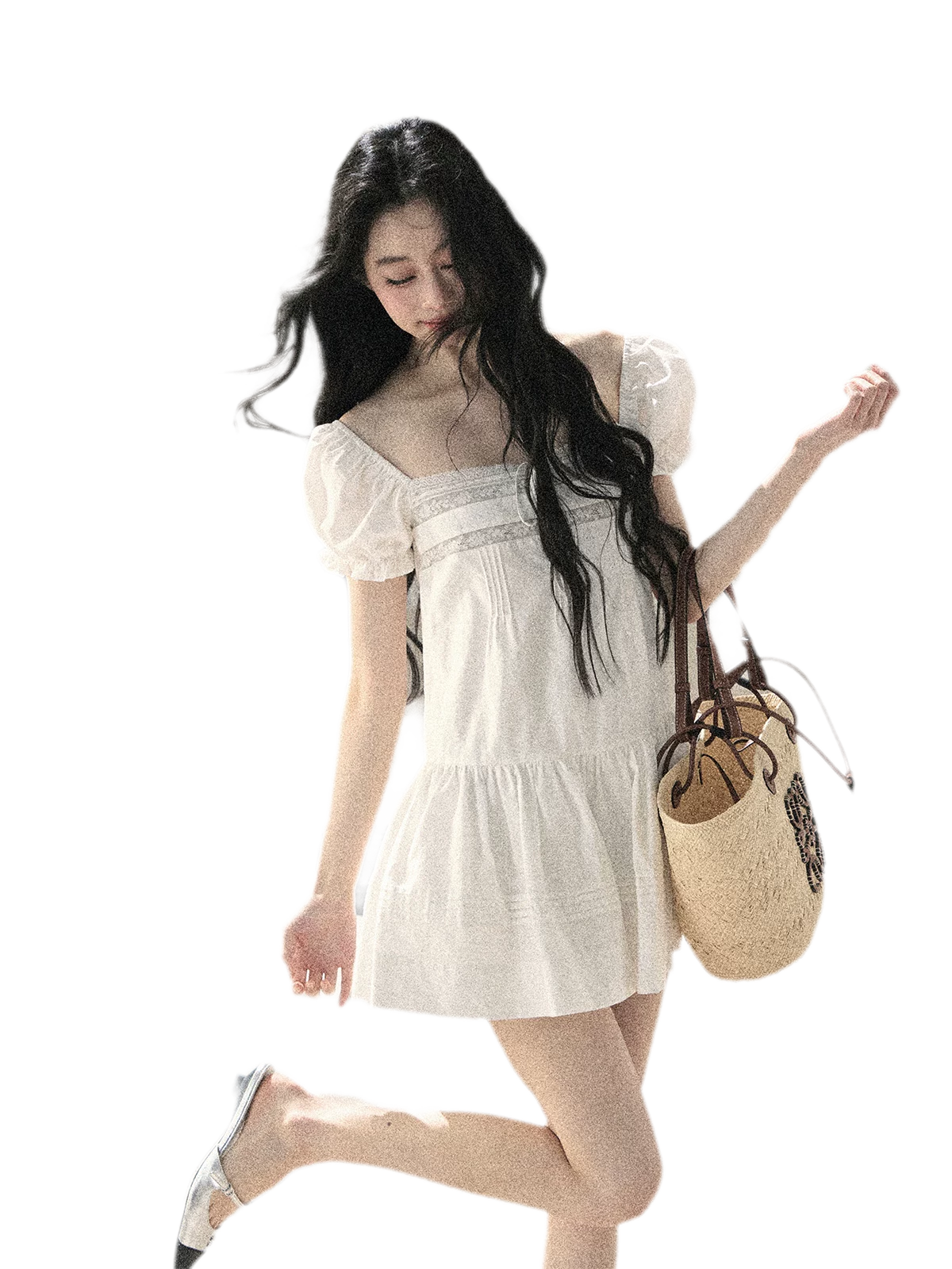 Cloudy Lace Puff Dress