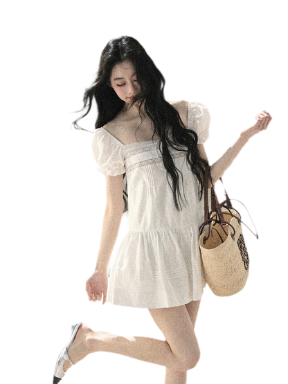 Cloudy Lace Puff Dress