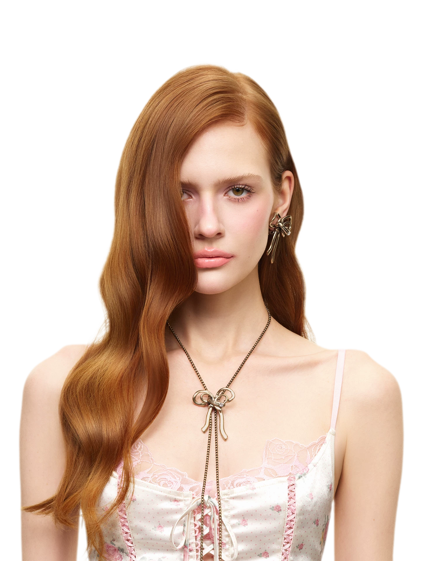 Vintage Rhinestone Bow Necklace