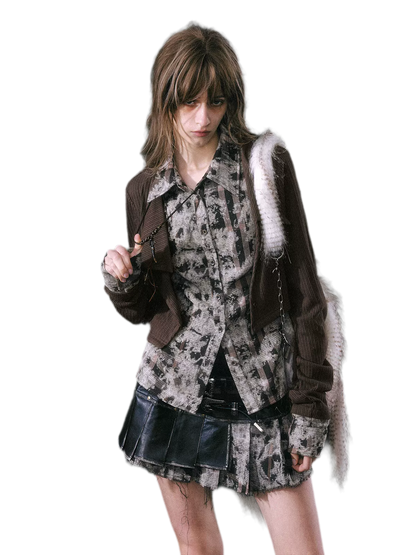 Faux Layered Patchwork Shirt