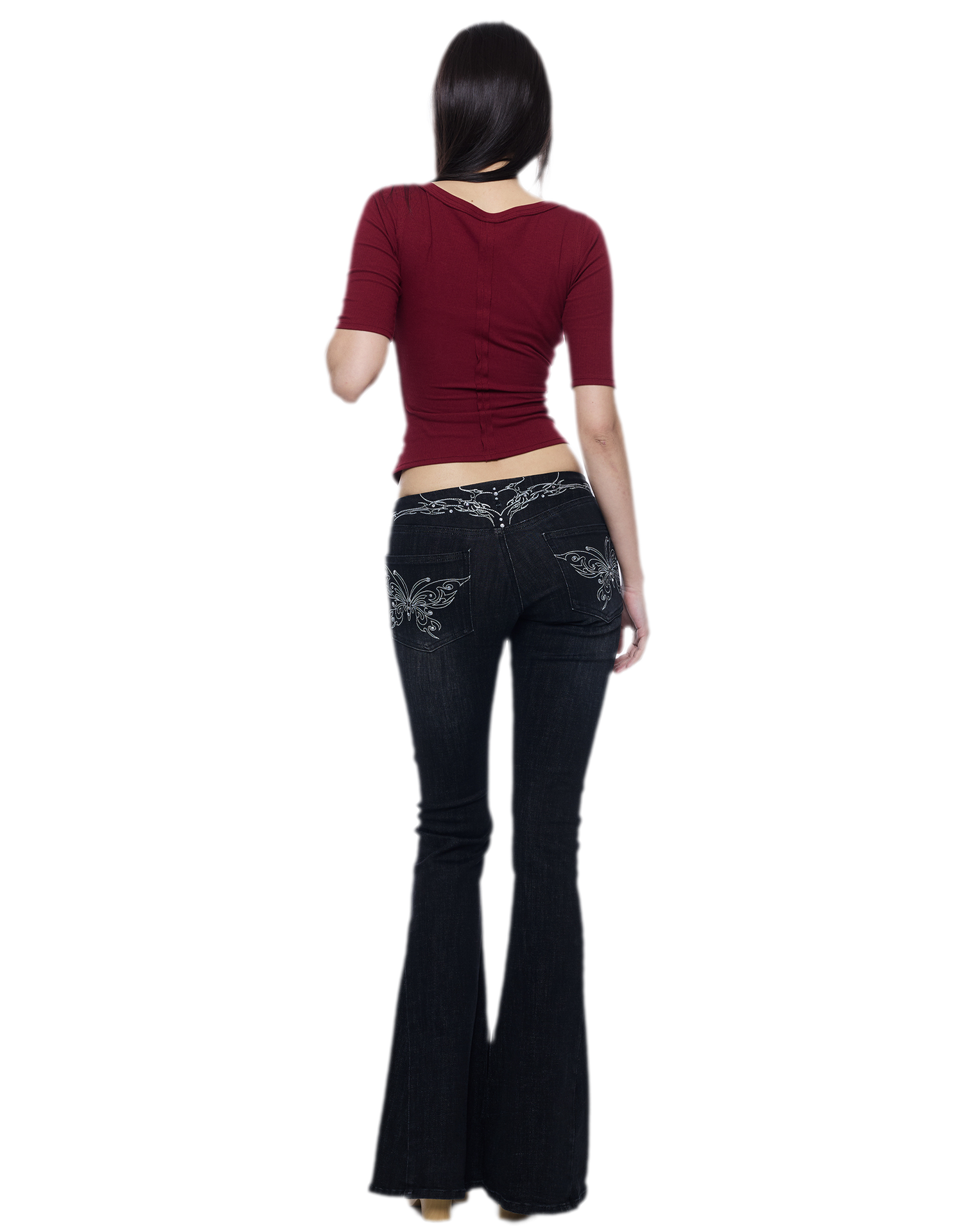 Ribbed Lace V-Neck Top Set