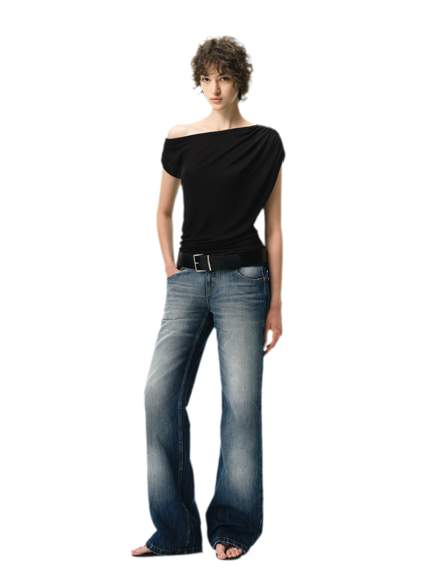Low-Rise Straight Jeans