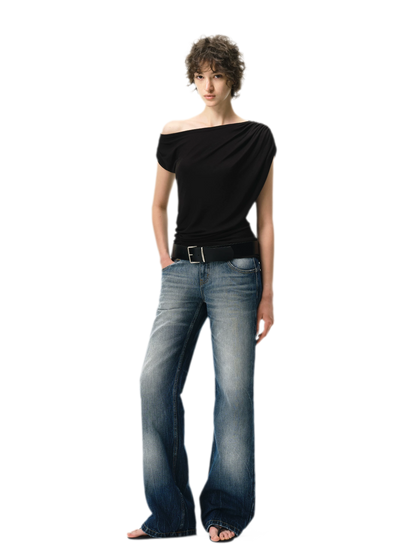 Low-Rise Straight Jeans