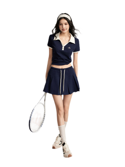 Contrast Polo Set