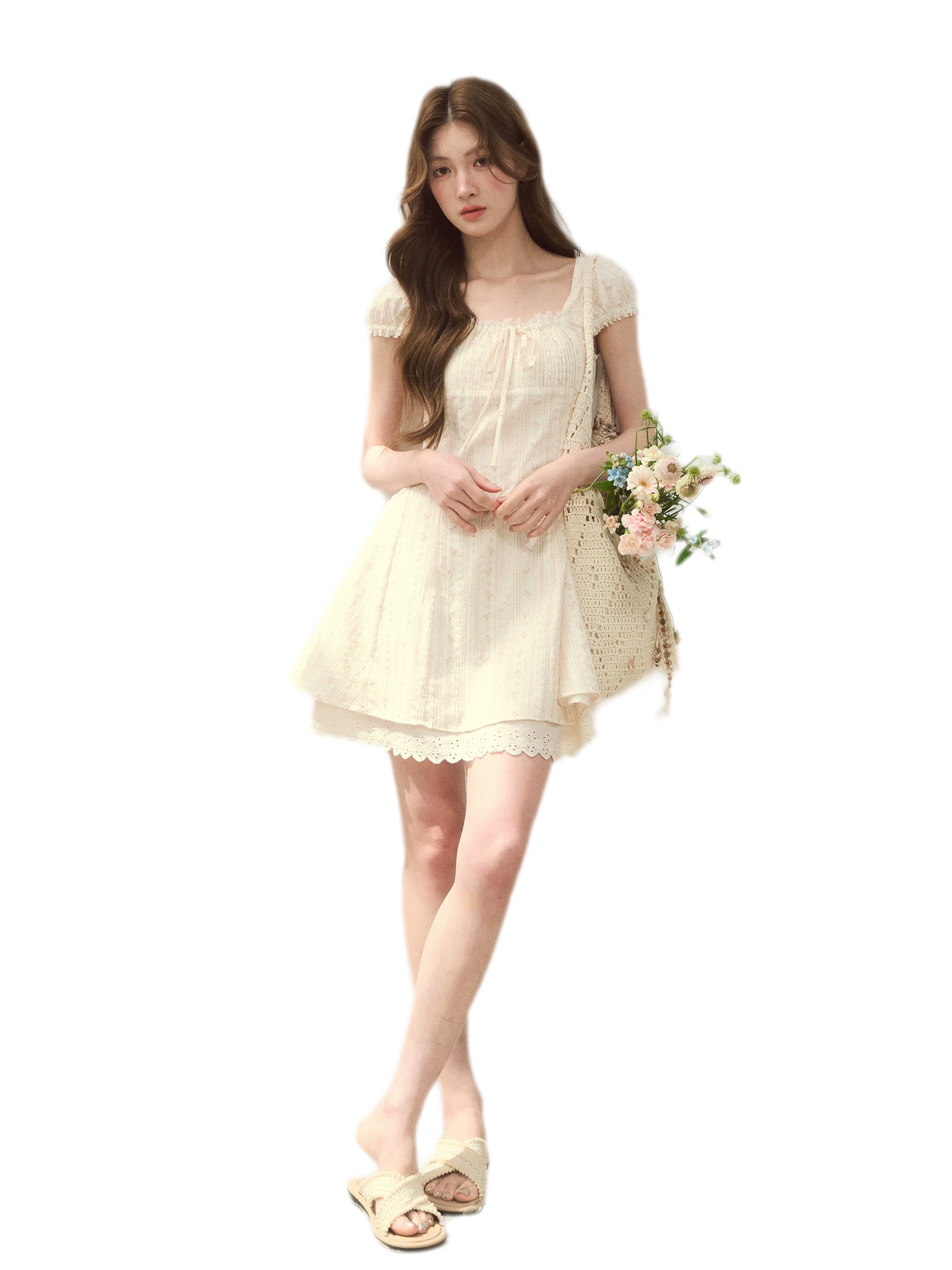Seine Holiday Floral Dress