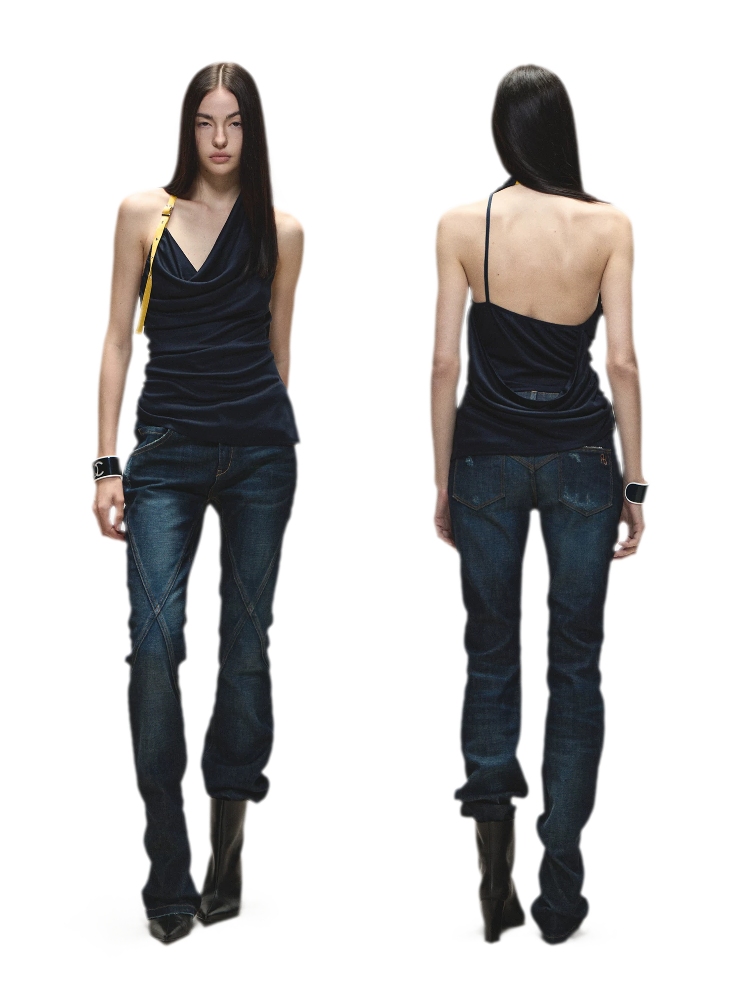 Vintage Slim Straight Denim Jeans
