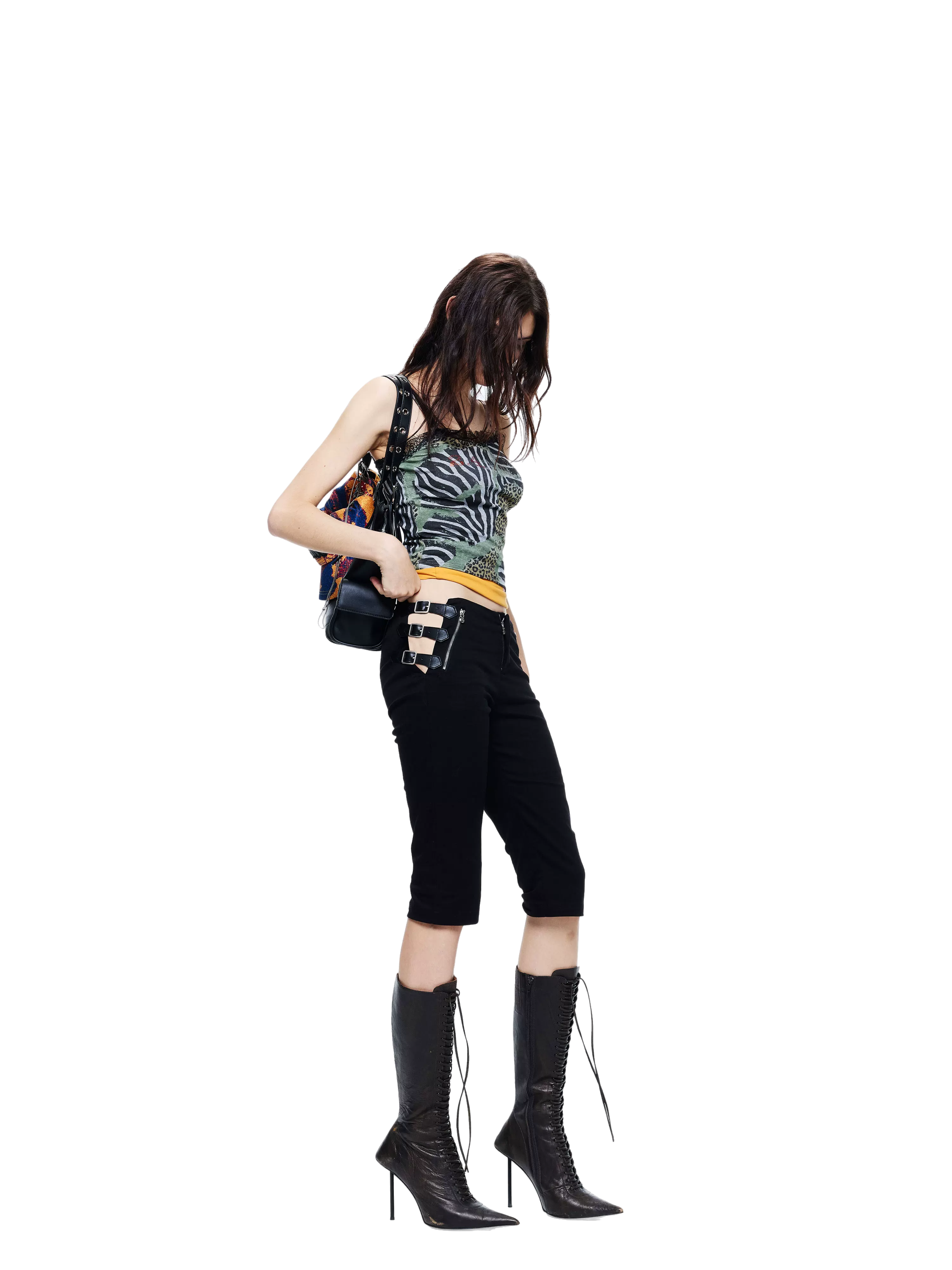 Gradient Print Camisole with Rhinestone Detail