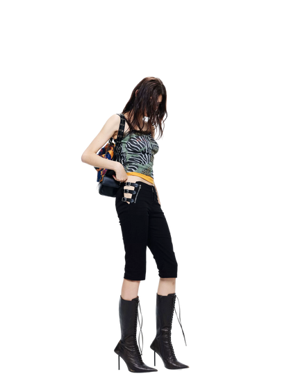 Gradient Print Camisole with Rhinestone Detail