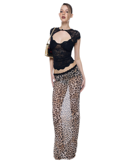 Lace Cutout Slim Top