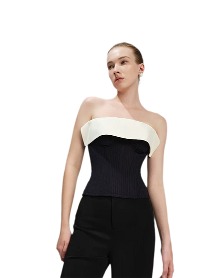 Ruffled Boned Corset Bustier