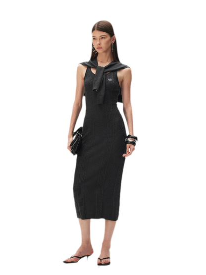 Wool Cable Knit Dress