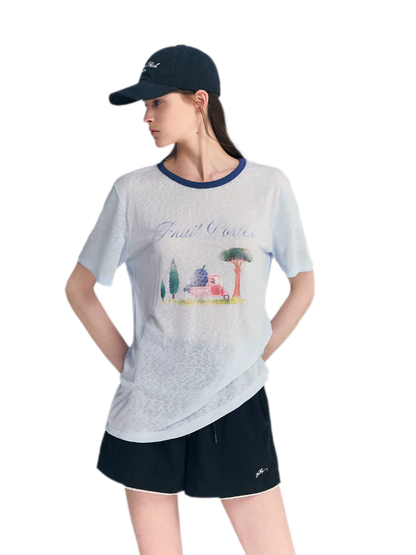 Lyocell Print T-Shirt