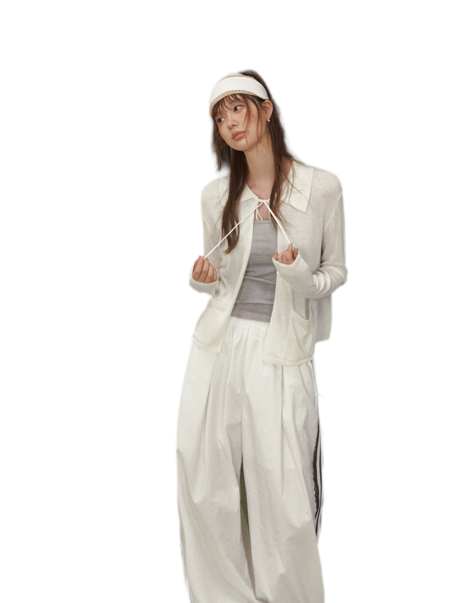 Tie-Front Knit Cardigan