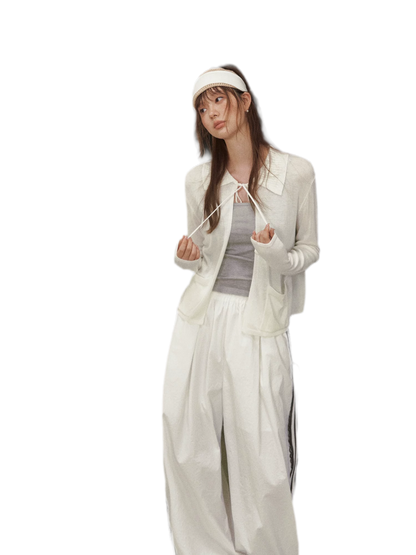 Tie-Front Knit Cardigan