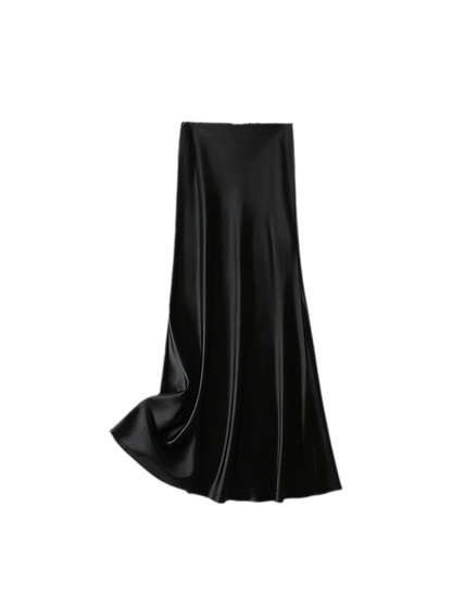 Satin Fishtail Midi Skirt