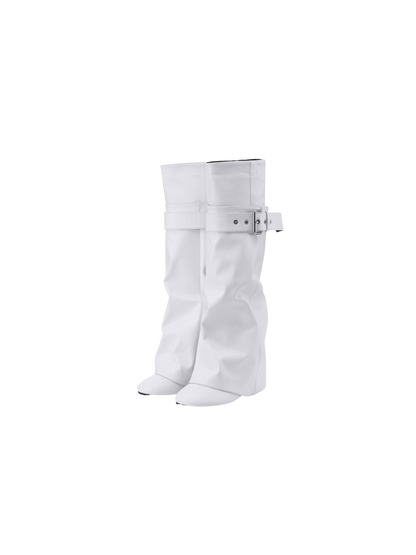 Low Heel 4cm Pants Tube Boots