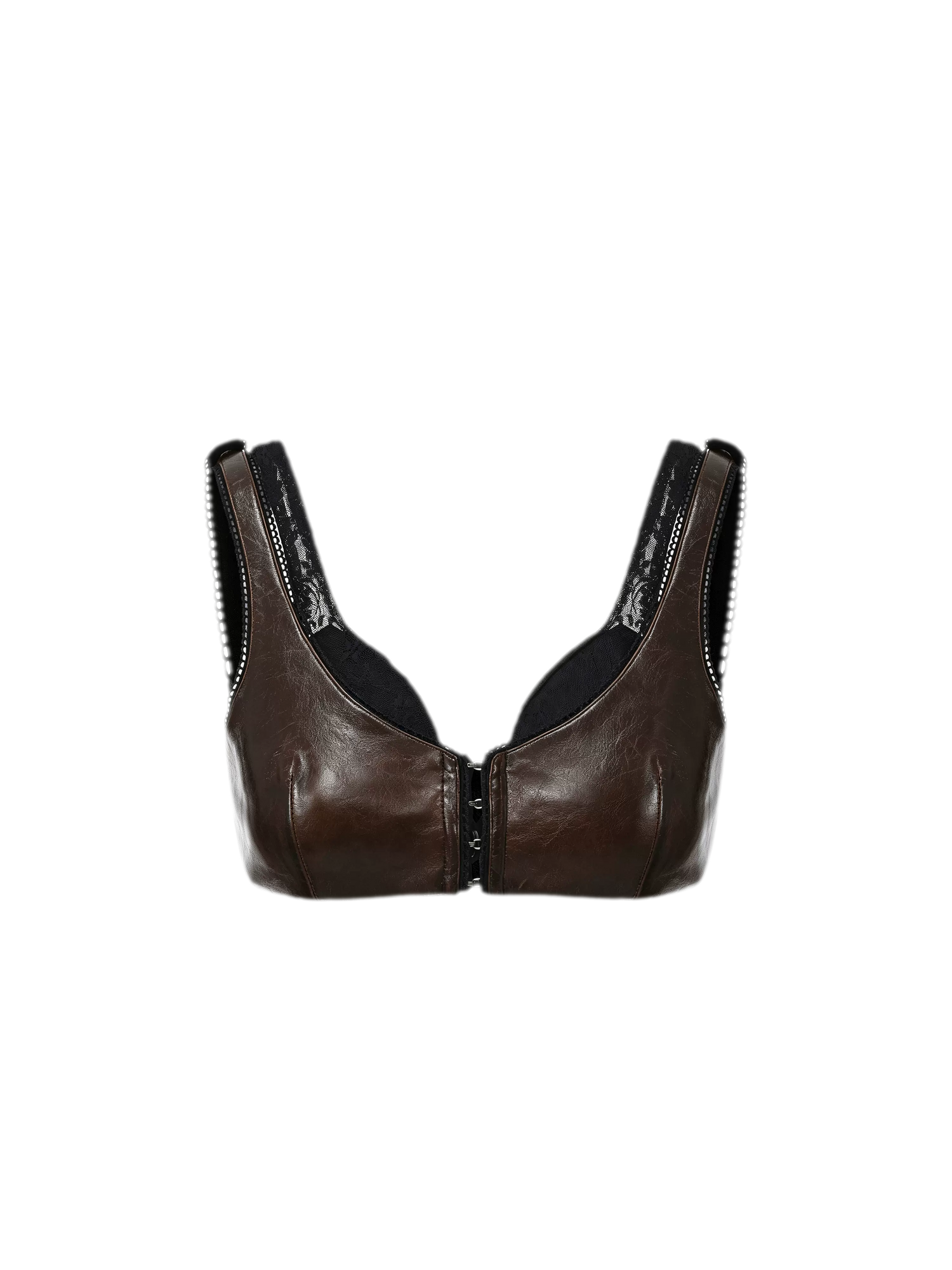 24ANS x UWA Patent PU Bra Top
