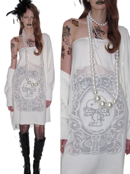 Burnout Graphic Midi Knit Skirt