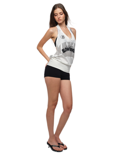 Logo Backless V-Neck Tank