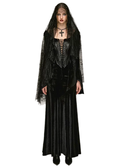 Velvet Witch Mermaid Maxi Dress