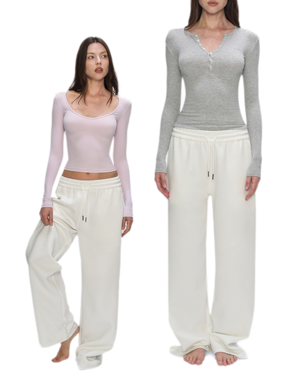 Air Cotton Wide-Leg Sweatpants