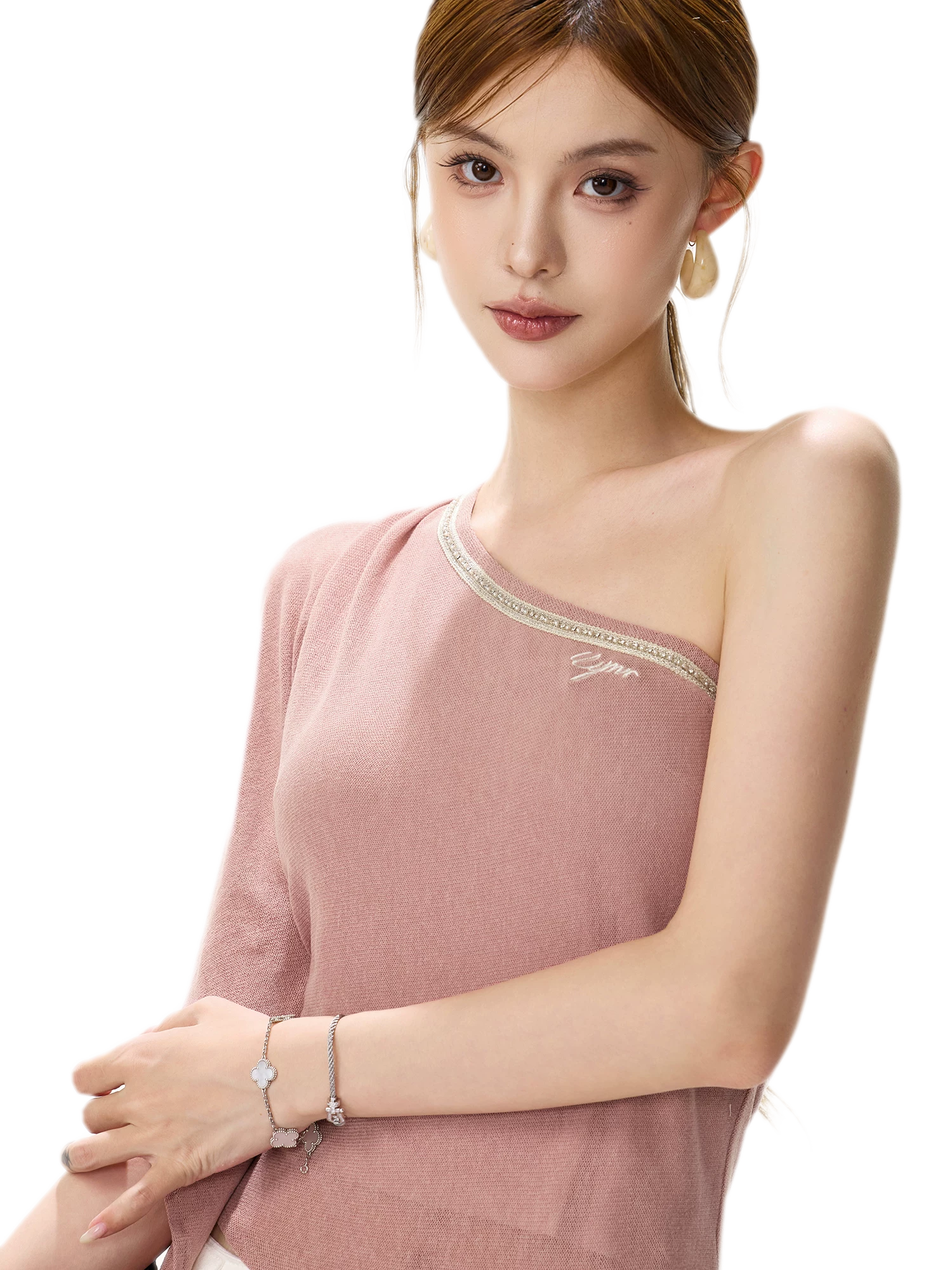 Rhinestone Shoulder Tee