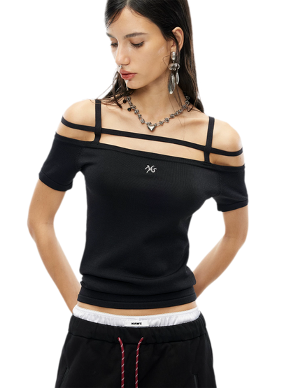 Cross-Strap Ice Feel Slim Tee